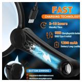 NUEYiO 5.2 Inch Large Rechargeable Magnifier with Light, 30X 40X 60X Handheld Magnifying Glass with 49 Anti-Flicker LED Light, Third Gear Dimming Strongest Lighted Magnifier for Seniors Reading Coins