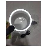 NUEYiO 5.2 Inch Large Rechargeable Magnifier with Light, 30X 40X 60X Handheld Magnifying Glass with 49 Anti-Flicker LED Light, Third Gear Dimming Strongest Lighted Magnifier for Seniors Reading Coins