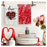 Artoid Mode Red Buffalo Plaid Heart Love Valentine