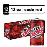 Mountain Dew Code Red Cherry Flavored Soda Pop  12 fl oz  12 Pack Cans