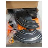 Slot Car Race Track Sets with 4 Slot Cars, Electric Race Car Track Include Slope Circular Overpass Track, Dual Racing Game Featuring Flash Bridge and Pendulum, Gifts Toys for Boys Kids Age 6 7 8-12 - 