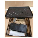 SNTD Dish Drying Rack for Kitchen Counter - Large Dish Rack with Drainboard, Rustproof Dish Drainer with Utensil Holder for Sink, Black - Retail: $23