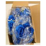 Geosar 16 Bundles Artificial Peonies Flowers Fake Silk Peony Bouquet Faux Peonies Flowers Bulk for Decoration Vase Floral Arrangements Wedding Party Table (Royal Blue)