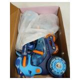 METROLLER Adjustable Kids Balance Roller Skates for Toddler Ages 3-6 Rainbow Unicorn Dinosaurs Illuminating Rollerskates for Girls Boys Ages 5-8 Three-Point Type Suitable for Beginners XS - Retail: $4