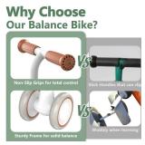 Liberry Baby Balance Bike with Adjustable Seat, Toddler First Ride-On Toy for 1-2 Year Old, Boys Girls Birthday Gift - Retail: $46