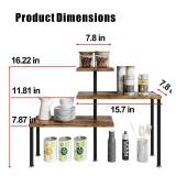 Dazioter Countertop Organizer Organization 3 Tier Kitchen Corner Shelves Adjustable Spice Storage Rack for Bathroom Coffee Area Over Sink (Black) - Retail: $23