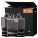 SOLEDI 180L Laundry Hamper 3 Section, Extra Large Laundry Hamper with Lid, Dirty Clothes Hamper with Sturdy Handle, Large Laundry Basket Organizer for Laundry Room, Bedroom, Hampers for Laundry - Reta