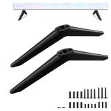 TV Stand for Westinghouse Roku TV Legs, TV Stand Legs for Compatible with Holes Center Distance 1.3cm/0.51inch - 2.4cm/ 0.94inch, Please Measure Distance Between TV Bottom Two Holes, Black