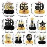 9 Pieces 65th Birthday decorations 65th birthday centerpieces for Tables Decorations Cheers to 65 Years Honeycomb Table Topper Happy 65th Birthday Decorations for Men and Woman Sixty-five Years Birthd