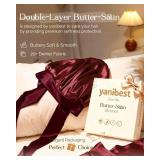 YANIBEST Adjustable Satin Bonnet for Sleeping Women Double Layer Hair Bonnet Reduce Friction Prevent Frizz Natural Curly Hair - Retail: $13