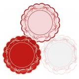 GreenPine Bow Paper Plate Bachelorette Decorations Bow Theme Birthday Party, Red Pink White 9 Inch Tableware Dinner Plate, Bridal Engagement Decor, Girl Baby Shower Table Supplies, 38Pcs - Retail: $18