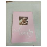 Lanpn Baby Photo Album 4x6 300 Pockets, Linen Hardcover Newborn Memory Book with Memo Writing Area, Bebe Photobook, Slip-in Picture Book, Ultrasound Album Keepsake Gifts for Girl Baby Shower Pink - Re