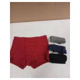 Nexgenz Cotton Boyshort Underwear for Women Cotton Boxer Briefs for Women Underwear Shorts 4 Pack Red/Navy/Black/Gray Extra Large - Retail: $25