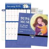 SUNEE Family Wall Calendar 2026 Magnetic Fridge Calendar 15 Months, Oct. 2025 to Dec. 2026, Moms Calendar 2025-2026 Wall Calendar, Family Organizer Sticks to Refrigerator - over 300 Stickers - Retail:
