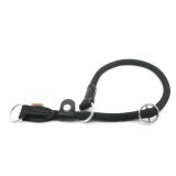 Aiminto Braided Round Martingale Dog Collar, Training Collar with Slidable Stop Ring and Adjustable Stopper - Ideal for Extra Large Dogs (XL(1/2") - 24" Long, Black) - Retail: $15