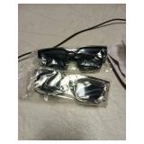 AIEYEZO Square Sunglasses for Women Men Square Thick Frame Sun Glasses Simple Designer Style Shades (Black/Grey + Clear Grey/Grey) - Retail: $23