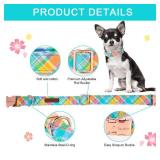 Unique style paws Easter Dog Collar Plastic Buckle Puppy Collar Colorful Plaid Puppy Collars for Small Medium Large Boys Girls Dogs - Retail: $13