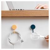 DHDestined Fateful 6 Pack Adhesive Hooks Cute Utility Hooks, Key Hooks for Wall Decorative, for Hanging Hat, Towel, Key, Towel Hook Wall Mount for Home, Kitchen, Bathroom, Office(Black) - Retail: $6