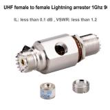 UHF Lightning Arrestor PL-259 Lightning Surge Protector PL259 Female to SO239 Female Bulkhead for CB Ham Base Antennas RFetomax - Retail: $15