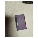 Padike Business Card Holder, Business Card Case Professional PU Leather & Stainless Steel Multi Card Case,Business Card Holder Wallet Credit Card ID Case/Holder for Men & Women. (Purple) - Retail: $8