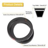 uxcell A26 1/2 Classic Wrapped V-Belt, 28" Outside Circumference Wrapped Industrial Rubber V-Belt A Profile V-Belt for Industrial Machinery Equipment, Black - Retail: $6