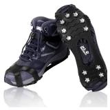 Lechin Crampons - Ice Cleats - Anti Slip Winter Ice Grippers Traction Cleats - 11 Stainless Steel Spikes (M) - Retail: $12