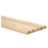 Split Wood Dowel Rods 12 Inch x 1/2 Inch Short Wooden Dowels, Pack of 50 Unfinished Fluted Molding Trim for DIY & Dowel Feature Wall, by Woodpeckers - Retail: $18