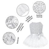 CuteBone Dog Birthday Dress Girl Puppy Skirt Tutu Cat Wedding Outfit Pet Party Clothes for Small Dogs Costume DD17XS - Retail: $16