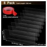 Under Bed Blocker for Pets, Clear Toy Blocker for Under Couch, Stop Pets Toys Going Under Furniture Bed or Sofa Couch, Gap Bumper for Under Bed for Pets King Size Bed, 6" Height 162" Length 8 pcs - Re