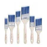Bates- Paint Brushes, 6 Pack, Treated Wood Handle, Paint Brushes for Walls, Stain, Furniture - Retail: $8