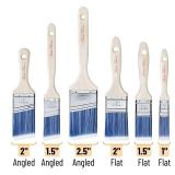 Bates- Paint Brushes, 6 Pack, Treated Wood Handle, Paint Brushes for Walls, Stain, Furniture - Retail: $8