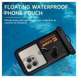 GJUMP 2 Pack Floating Waterproof Phone Pouch, Up to 8.3" IP68 Cellphone Dry Bag Compatible for iPhone 16 15 14 13 Pro Max Samsung Galaxy, Essential for Beach Cruise Ship (Orange*2) - Retail: $20
