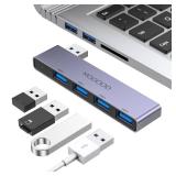 USB Hub for Laptop,MOGOOD USB Hub 3.0 USB Splitter Ultra-Slim Data Hub [Charging Not Supported] Multi USB Port Expander Type A Adapter Station for Laptop,Windows PC,Mac,Printer,Flash Drive,Mobile HDD 
