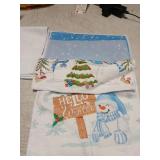 Panelee 3 Pcs Winter Kitchen Towels for Hello Winter Bathroom Blue Christmas Snowman Hand Tea Towels 12 x 18 Inch Absorbent Christmas Decorative for Kitchen Housewarming Cooking Gift - Retail: $7