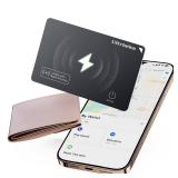Ultrbeka Ultra-Thin Wallet Tracker Card 0.094in IP68 Waterproof Bluetooth Tracker for Wallet, Passport, Work with Apple Find My APP, Wireless Charging, Card Locator [Apple MFi Certified] iOS Only - Re