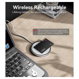 Ultrbeka Ultra-Thin Wallet Tracker Card 0.094in IP68 Waterproof Bluetooth Tracker for Wallet, Passport, Work with Apple Find My APP, Wireless Charging, Card Locator [Apple MFi Certified] iOS Only - Re