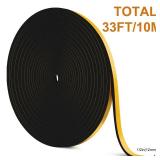 Ninsula 33Ft Door Weather Stripping, (1/2in x 1/4in), Strong Adhesive, Sound Proof, Door Insulation, Weatherproof Foam Tape for Doors, Weatherstripping for Doors Frames, Windows - Retail: $7