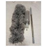 IVYROLL Cobweb Duster with Extension Pole, Spider Web Brush & Ceiling Cleaning Kit, 100" Microfiber Feather Duster Cleaner with Washable Head for Ceiling Fan, Furniture, Home - Retail: $9