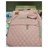 Lamroro Diaper Bag with Changing Station, Waterproof 3 in 1 Baby Diaper Backpack with Foldable Changing Pad, Large Travel Back Pack for Baby Girl Boy, Peach Pink - Retail: $38