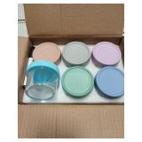DRKIO 6 Pack Glass Baby Food Storage Containers - 4 Oz Baby Food Jars with Lids Baby Food Maker Microwave Dishwasher Freezer Safe 100% Leak Proof BPA Free Reusable - Retail: $10