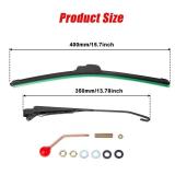 OFIG UTV Wiper Kit Hand Operated Manual Windshield Wiper Kit Compatible with Polaris Ranger RZR Can Am Maverick X3 Commander Defender Pioneer Golf Cart - Retail: $14