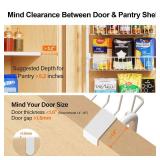 Delamu Over the Door Pantry Organizer, 6-Tier Pantry Organizers and Storage, Metal Cabinet Door Organizer, Hanging Spice Rack Shelves for Home & Kitchen, D5 x W18 x H50 inch, White - Retail: $37
