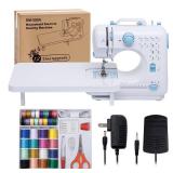 Sewing Machine for Beginners with Extension Table Portable Mini Sewing Machines Kit Supplies 12 Built-in Stitches with Needles Assorted Thread Kit Starter Kit Easiest for Adult and Kids - Retail: $68