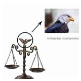 Wenbery Libra Decor: Vintage Justice Scales, Table Decor (13.38" H) - Retail: $28