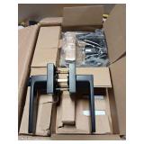 Plustool 6 Pack Matte Black Door Handles, Keyless Interior Door Knobs, Privacy Door Lever Locksets for Bedroom Bathroom, Heavy Duty Square Door Lock (2.0lb), Reversible for Left&Right Handled Doors - 