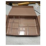 ZEXALOR 8-Section Clear Drawer Organizer, Large Acrylic Drawer Divider Tray for Desk,Bathroom,Office Makeup,Junk, Plastic Drawers Organizer 13.7" x 8.7" x 2" (8-Section) - Retail: $15