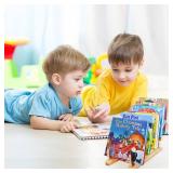 Bookshelf For Kids Room, Toddler Bookshelf, Mini Bookshelf, Desktop Shelf, Nursery Book Shelves, Wooden Kids Book Shelf Organize Storage Rack For Living Room, Bedroom, Home Office (Natural) 2 pcs - Re