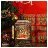 GenSwin Christmas Car Snow Globe Lantern Battery Operated Water Swirling Glitter with 6H Timer, Musical LED Lighted Scene for Christmas Home Decoration Gift - Retail: $28