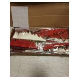 Gueevin 12 Pcs Neutral Christmas Trees Honeycomb Paper Tree Centerpiece with Magnetic Closing 5.9-13.78 Inch Xmas 3D Glitter Honeycomb Ornaments Table Home Centerpiece for Party Decor(Red Style) - Ret