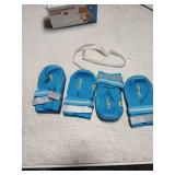 QUMY Dog Shoes for Large Dogs, Medium Dog Boots & Paw Protectors for Winter Snowy Day, Summer Hot Pavement, Water-Resistant in Rainy Weather, Outdoor Walking, Indoor Hardfloors Skid-Resistant Sole - R